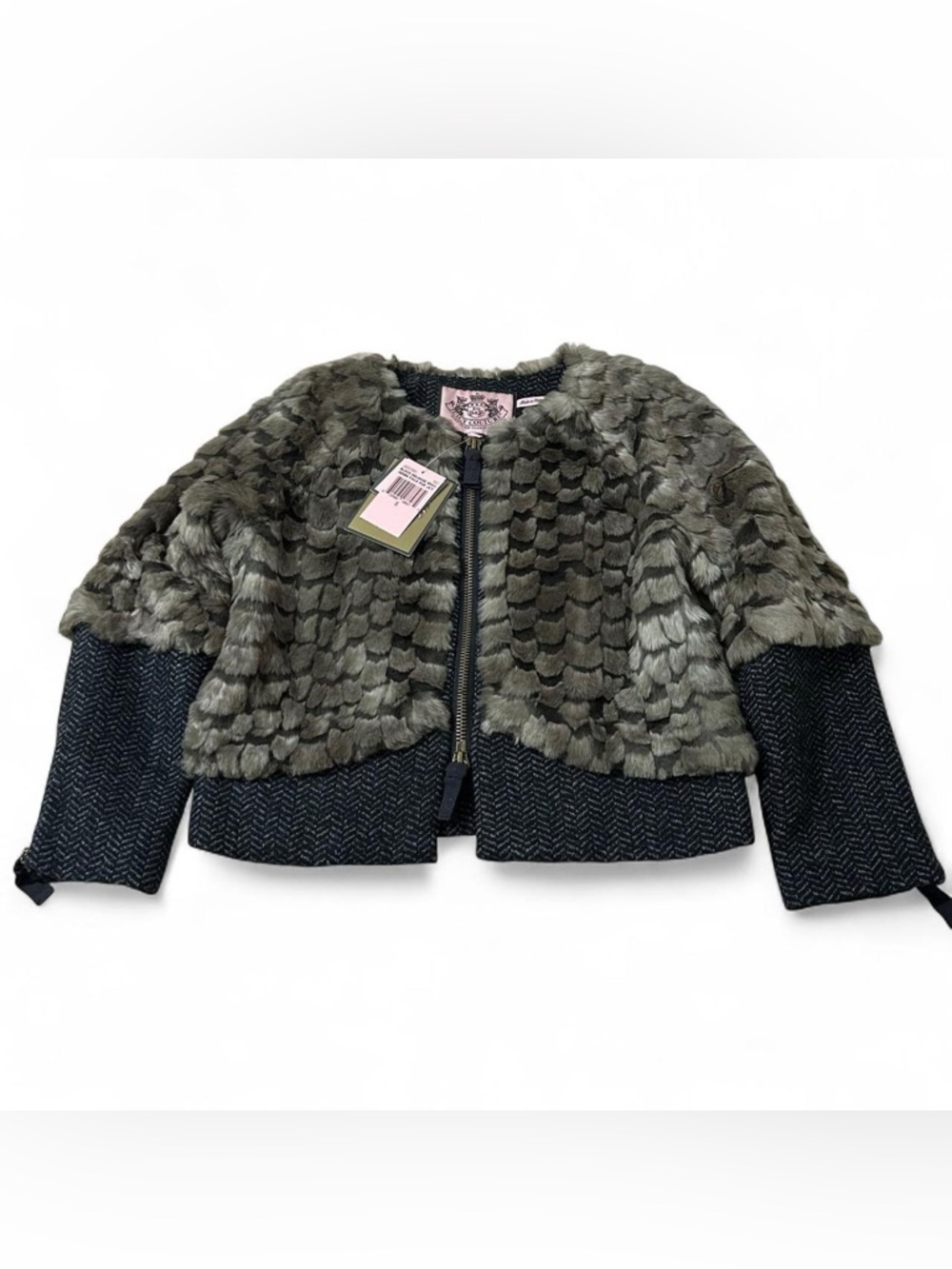 Vintage Y2K Juicy Couture Faux Fur Jacket Size Small NWT